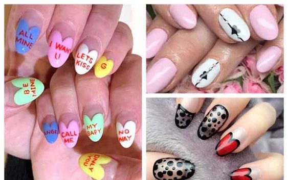 Nail art for valentine’s day